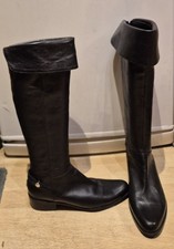 Ladies DUNE Black Leather Rear