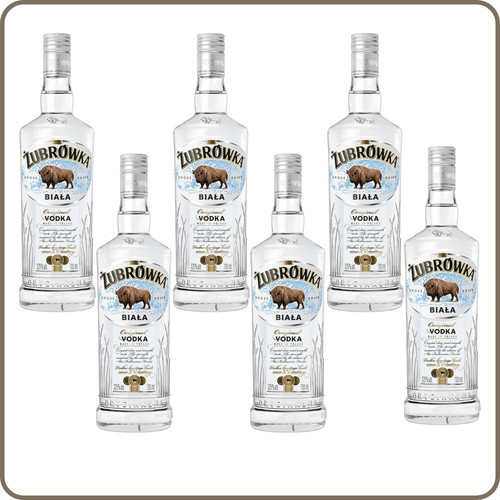 Zubrowka biala vodka case - zubrowka,