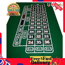 Roulette Casino Cloth | Blackjack Layout Baize Table Top Mat Felt Cover Green