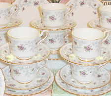 Royal Stafford Tea Set Bone China 30 Pieces Staffordshire🌸VIOLETS 🌸Enchantment