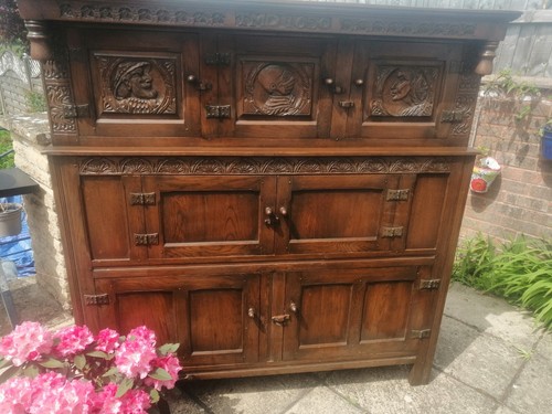Antique court cupboard with
