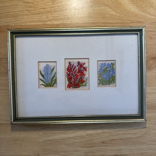 Vintage framed embroidered - framed,