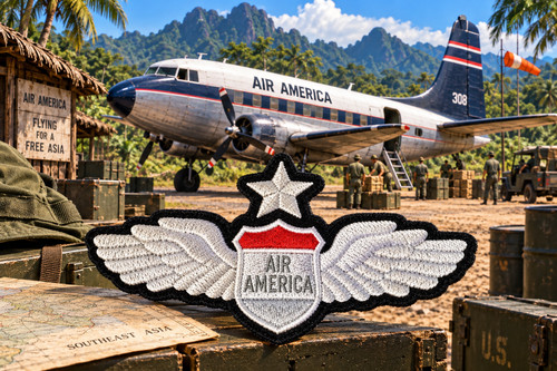 Air america pilot embroidered - america,