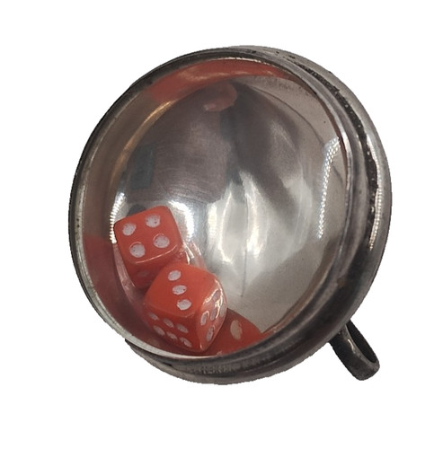 Vintage 925 dice shaker - dice,