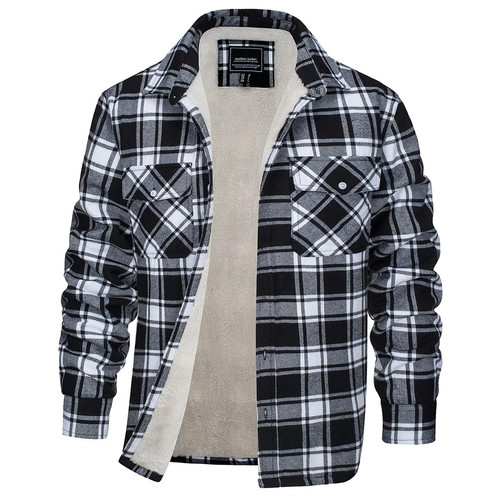 Men plaid jacket shirt - men's,