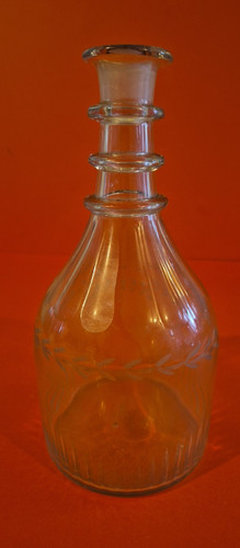 Antique glass carafe - antique,