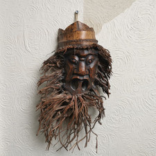 Vintage Wooden Mask Decorative