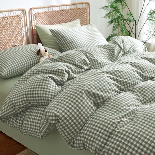 Gingham duvet cover queen size - duvet,