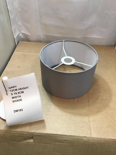 Grey drum lampshade 5cm - drum, 19.5cm