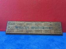 Wills' Woodbines Vintage Wooden Cribbage Peg Board (no pegs)