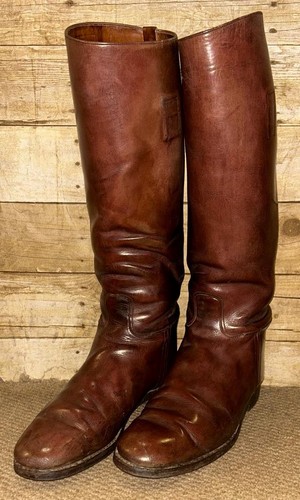 English brown leather - english, long