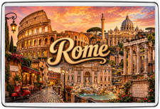 Rome Italy Colosseum Fridge
