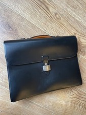 dunhill leather briefcase Black Great Condition