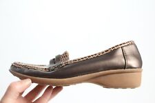 Trueform Womens Snakeskin Style Loafer Shoes - Bronze - Size 6 (B38)