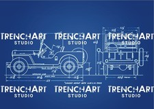Willys MB Jeep Poster drawing