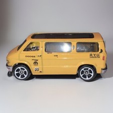 HOT WHEELS DODGE VAN MOONEYES WHEEL SWAP YELLOW NICE FIVE SPOKES A BIT DIFFERENT
