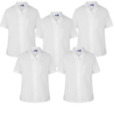 Pack of 5 White Short Sleeve