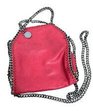 Stella McCartney Red Falabella Mini Tote Bag with Chain Shoulder Strap