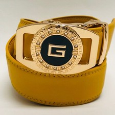 Gold Buckle Leather Mustard