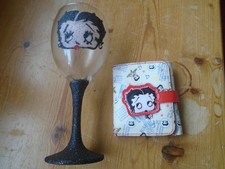 Betty Boop glass and purse/wallet good condition