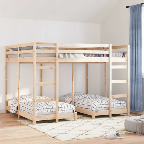 Triple bunk bed frame brown - triple,