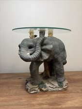 Ceramic Elephant Glass Top