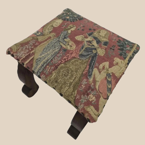 1940s tapestry footstool - 1940s,