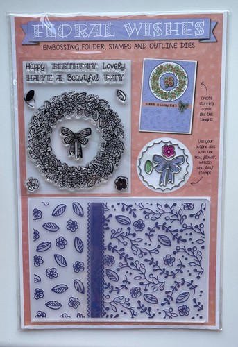 Floral wishes embossing - wishes,