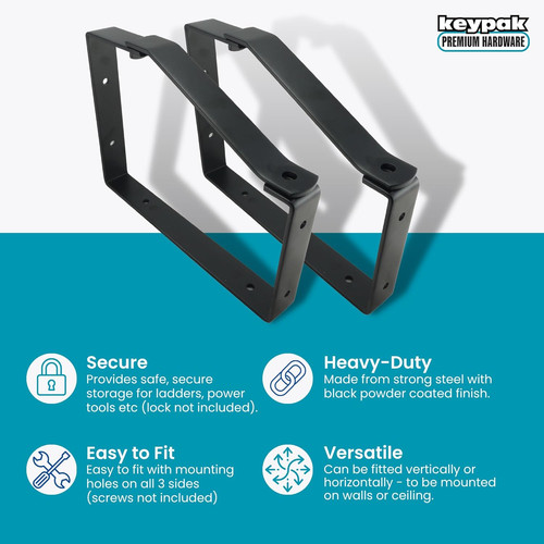 Lockable ladder rack brackets - lockable,
