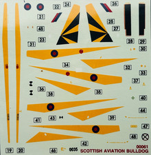 Decals :  SA Bulldog Airfix |