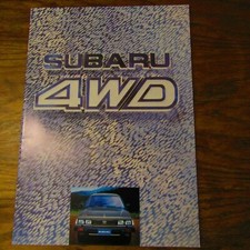 SUBARU 4WD Station Wagon DL 4 Door Sedan GLF Hatchback Pick-Up  Brochure 1984 