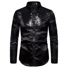 Men Sequins Embroidered