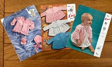 VINTAGE ORIGINAL EMU KNITTING PATTERNS No 801, 8048 & 8411 BABY 1-12 Months