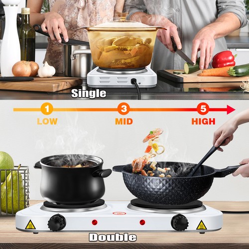 Twin single electric hot plate - twin,