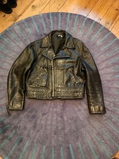 Vintage Schott Perfecto Motorcycle Leather Jacket Size sz 42 Lace  steerhide USA