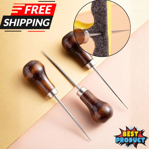 Leather sewing kit with - leather,