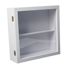 Display Case Wall Mounted Storage Box Dustproof Household Double Layer with Door
