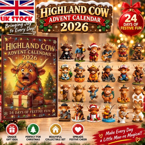 2026 highland cow - cow, advent
