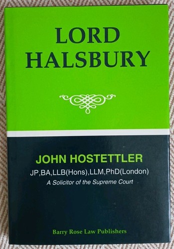 Lord halsbury hostettler - halsbury,