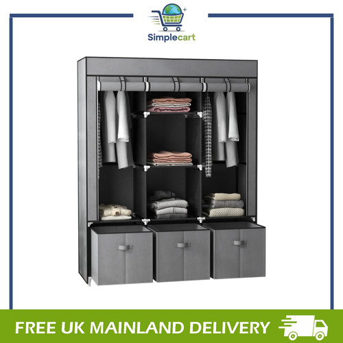 Large fabric wardrobe closet - wardrobe, 2