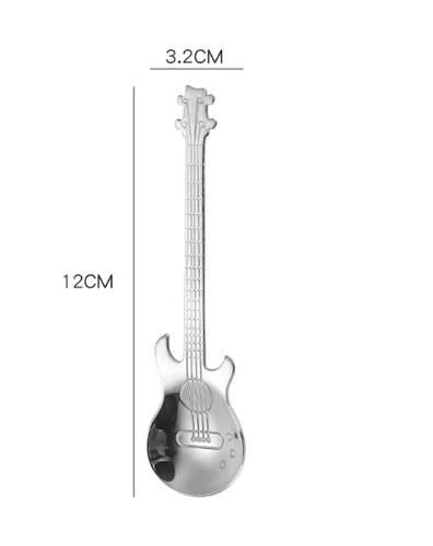 Silver stainless steel guitar - silver,