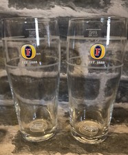 FOSTER’S PINT GLASSES (X2) - CE STAMPED / NUCLEATED / EXCELLENT CONDITION