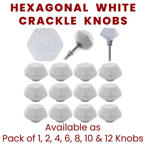 Hexagonal white crackle - ⭐,