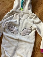 Girls White All In One With Hood Unicorn Hood. Age 11-12. By Blue Zoo