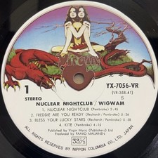 No jacket sample edition WIGWAM NUCLEAR NIGHTCLUB LP