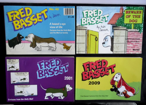 Vintage fred basset books x - basset,
