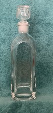 Italian Square Glass Decanter With Square ‘ice Cube’ Stopper