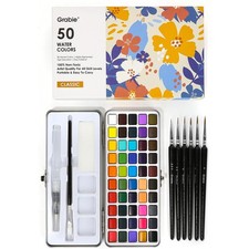 50 Color Watercolor Paint Set