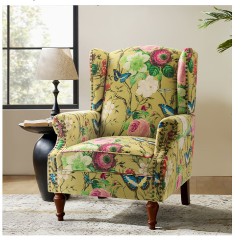 Pattern wingback armchair - pattern,