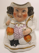 19th Century Classic Design Staffordshire Toby Jug 6" (Spout Restored)